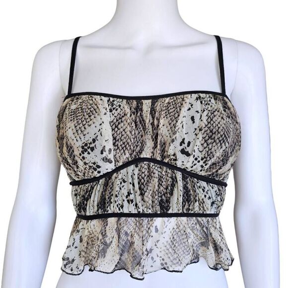 y2k snakeskin mesh crop top - Picture 2 of 5